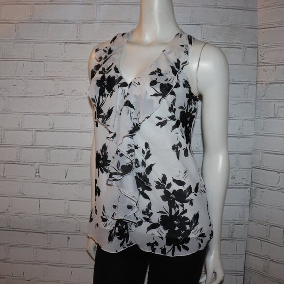 🖤🤍✨ Iz Byer Blouse · Elegant Contrast · Size M - Picture 3 of 5